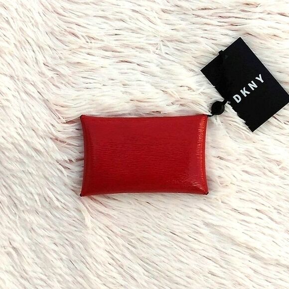 DKNY Patent Leather Sutton Red Gigi Envelope Cardcase - Picture 4 of 5